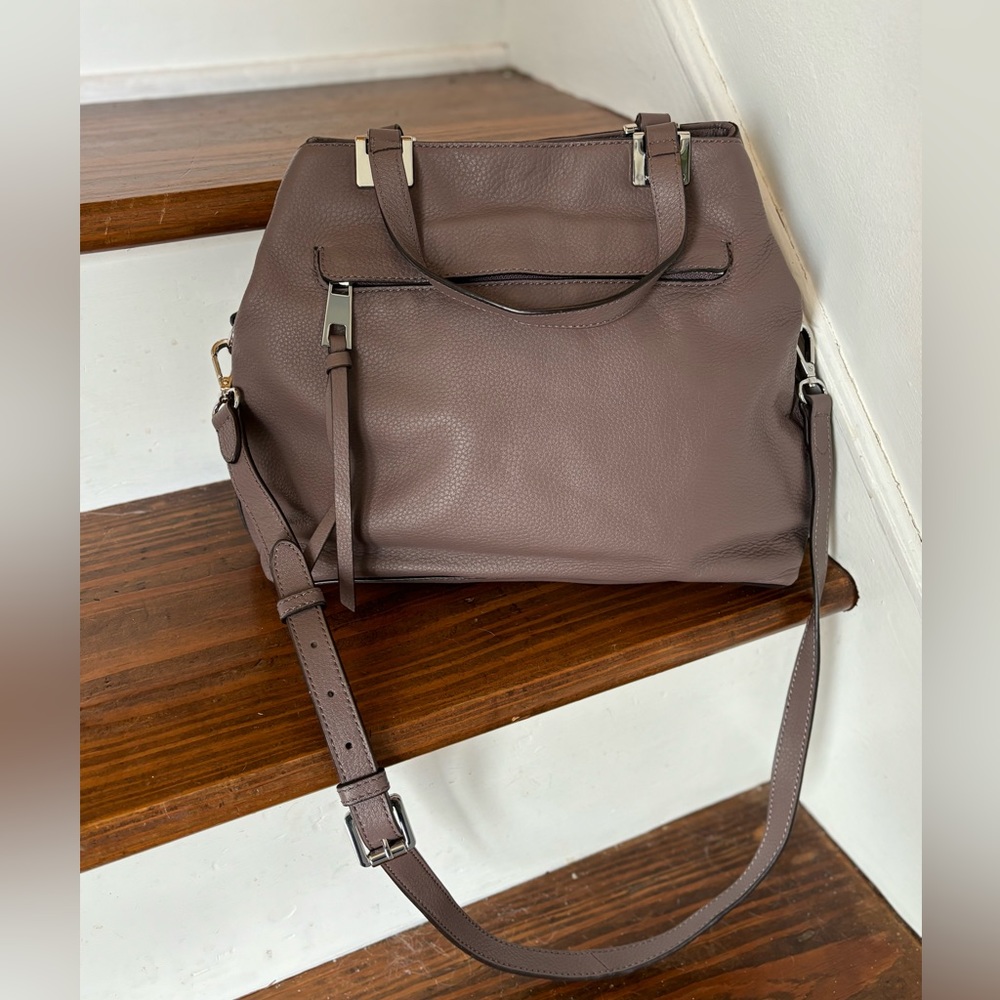Vince Camuto soft pebble, leather violet gray bag Excellent pre-loved condition.